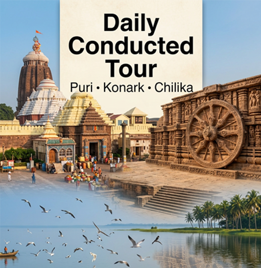 Odisha Coach Daily Tours for puri, konark, chilika